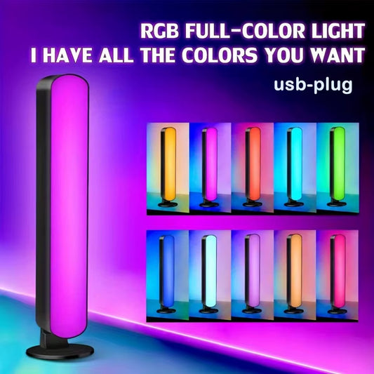 1pc Computer Desktop Decorative Light RGB Smart Light Bar Colorful Light USB with Remote Control Suitable for Bedroom Decoration